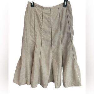 LINEN FIT & FLARE SKIRT KATHERINE BARCLAY,‎ sz 2
